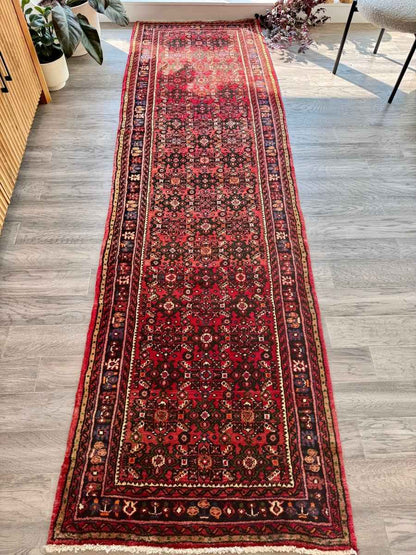 Persian Hossein Abad Runner Rug | 2' 11" x 9' 11"