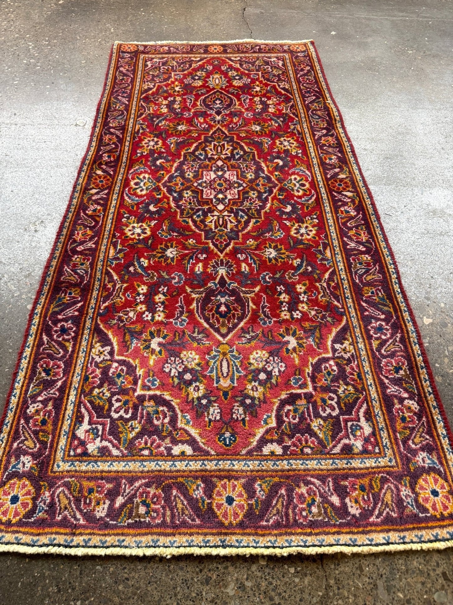 取り置き中 - ペルシャ カシャーン ラグ | 63cm x 142cm