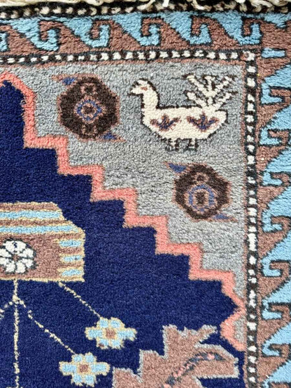 Persian Meshkin Runner Rug | 2' 5" x 11'