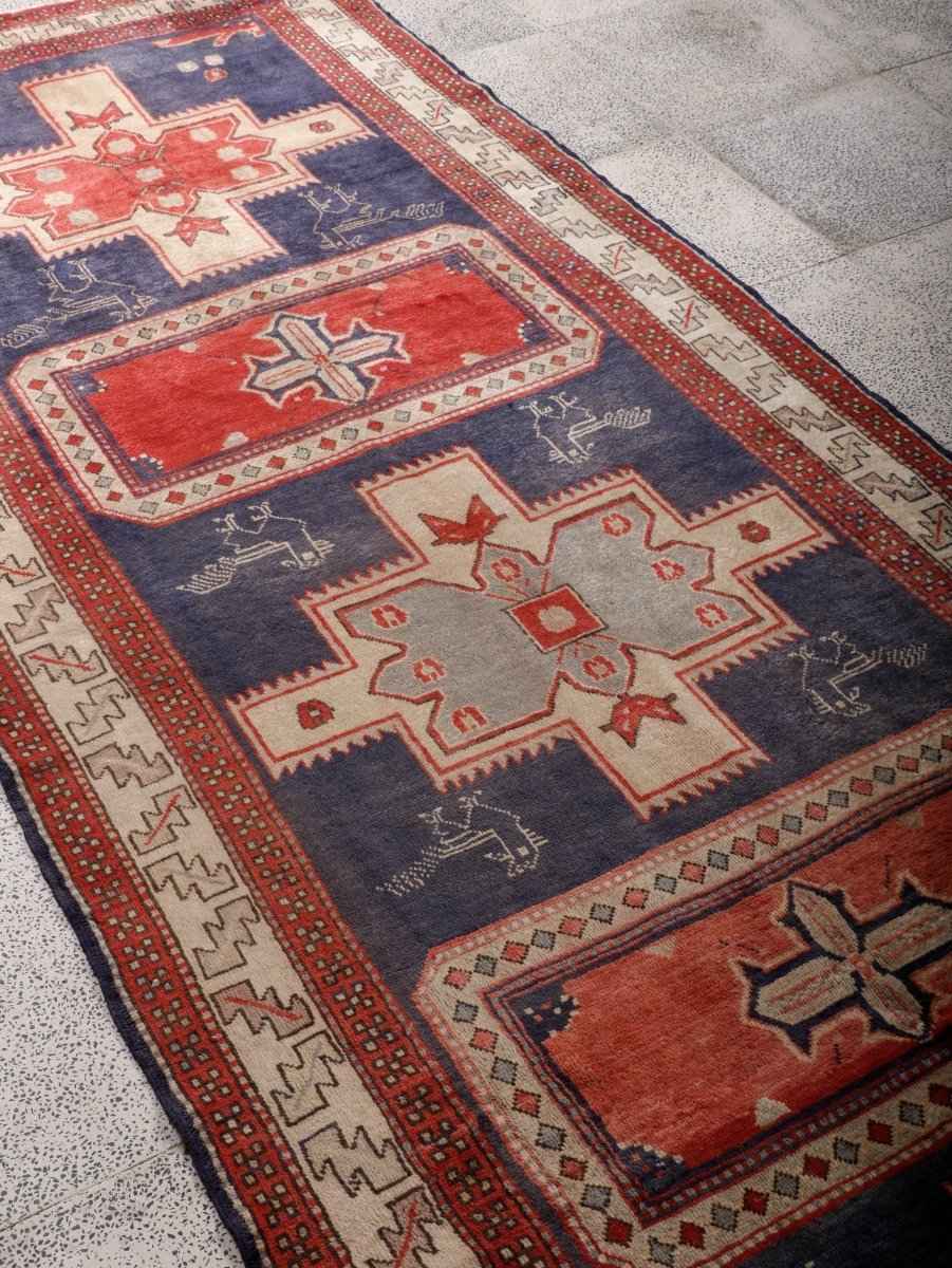 Persian Meshkin Runner Rug | 3' 11” x 10' 7"