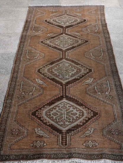 Persian Meshkin Runner Rug | 3' 3” x 8' 9"