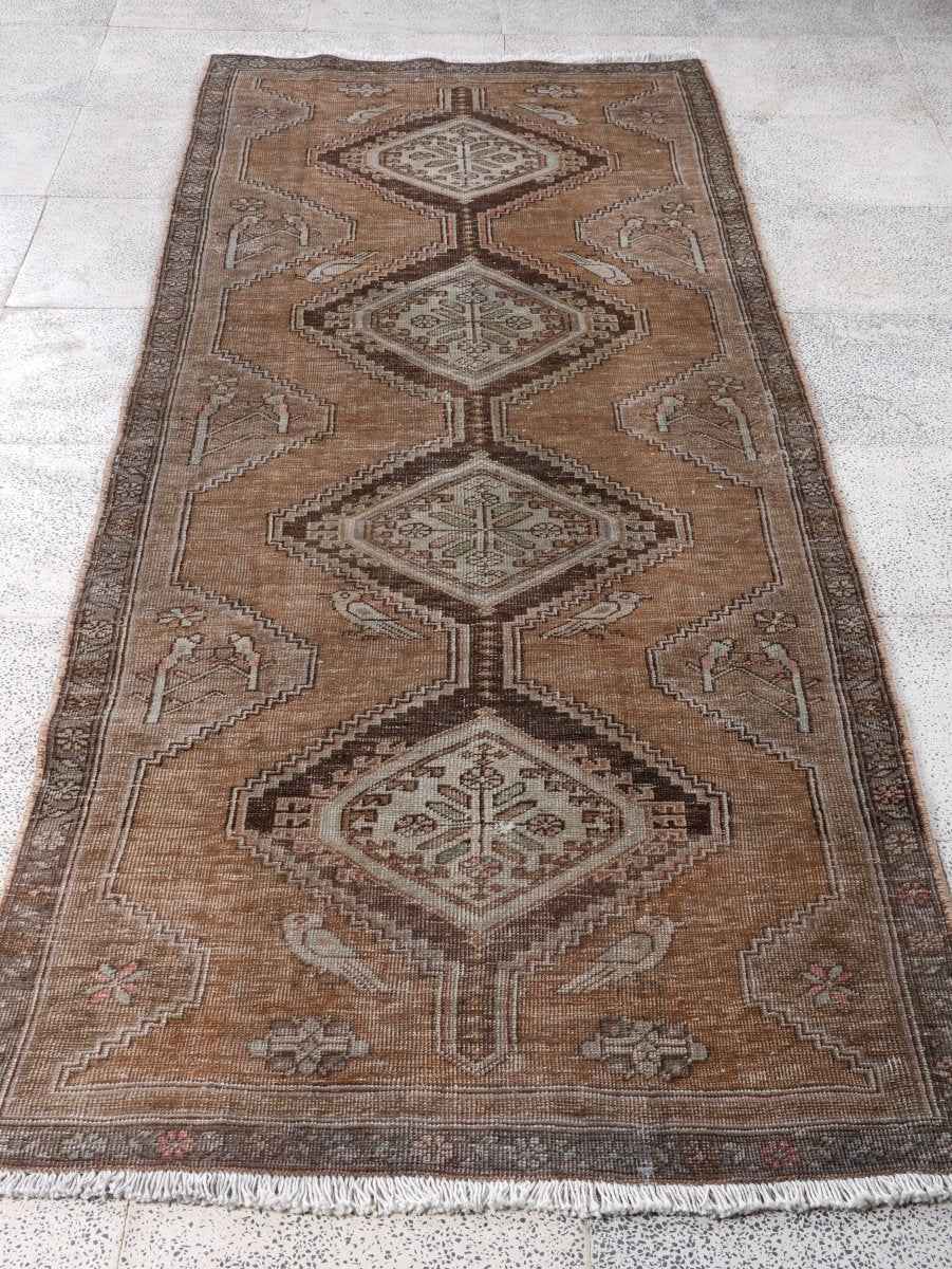 Persian Meshkin Runner Rug | 3' 3” x 8' 9"