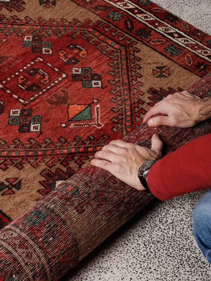 Persian Meshkin Runner Rug | 3' 6” x 13' 4"