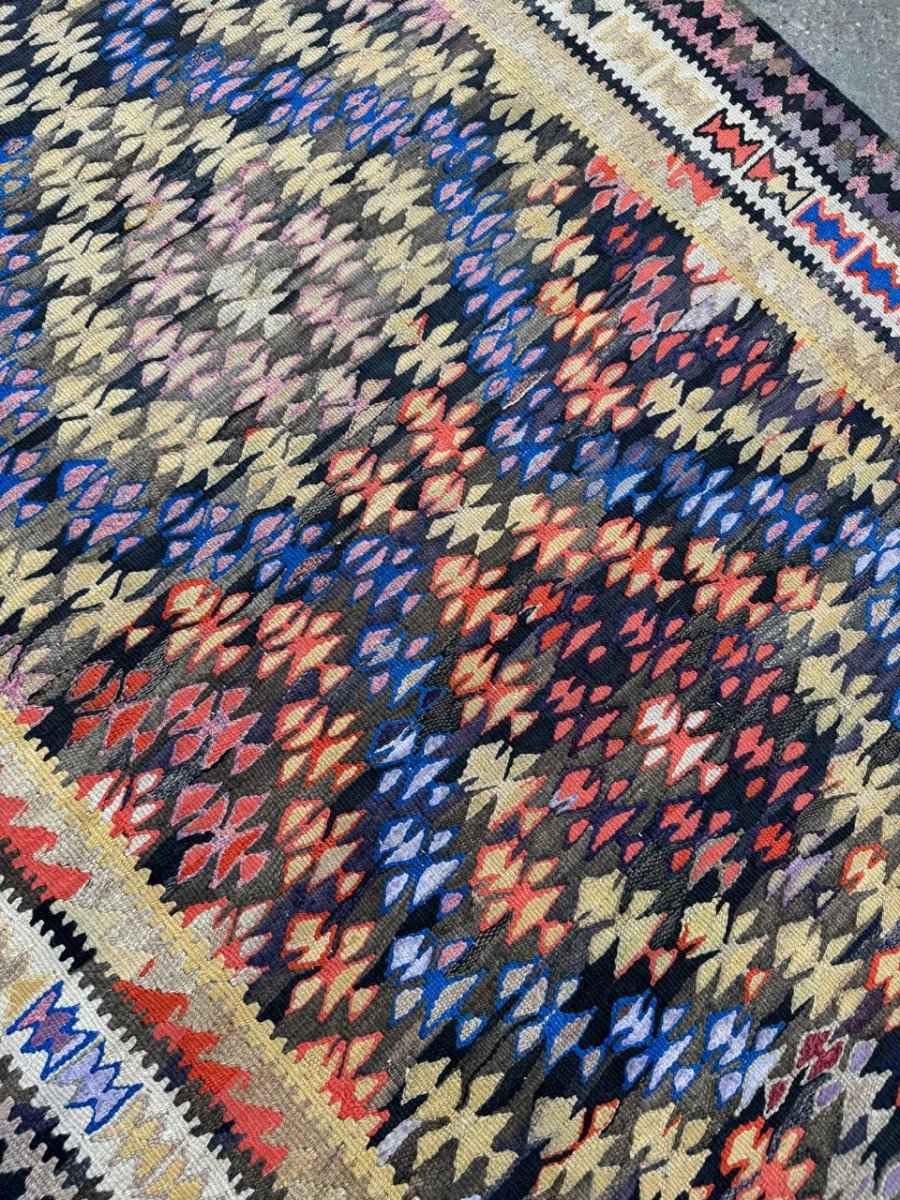 Persian Qazvin Kilim Runner |  3' 3" x 8' 11"