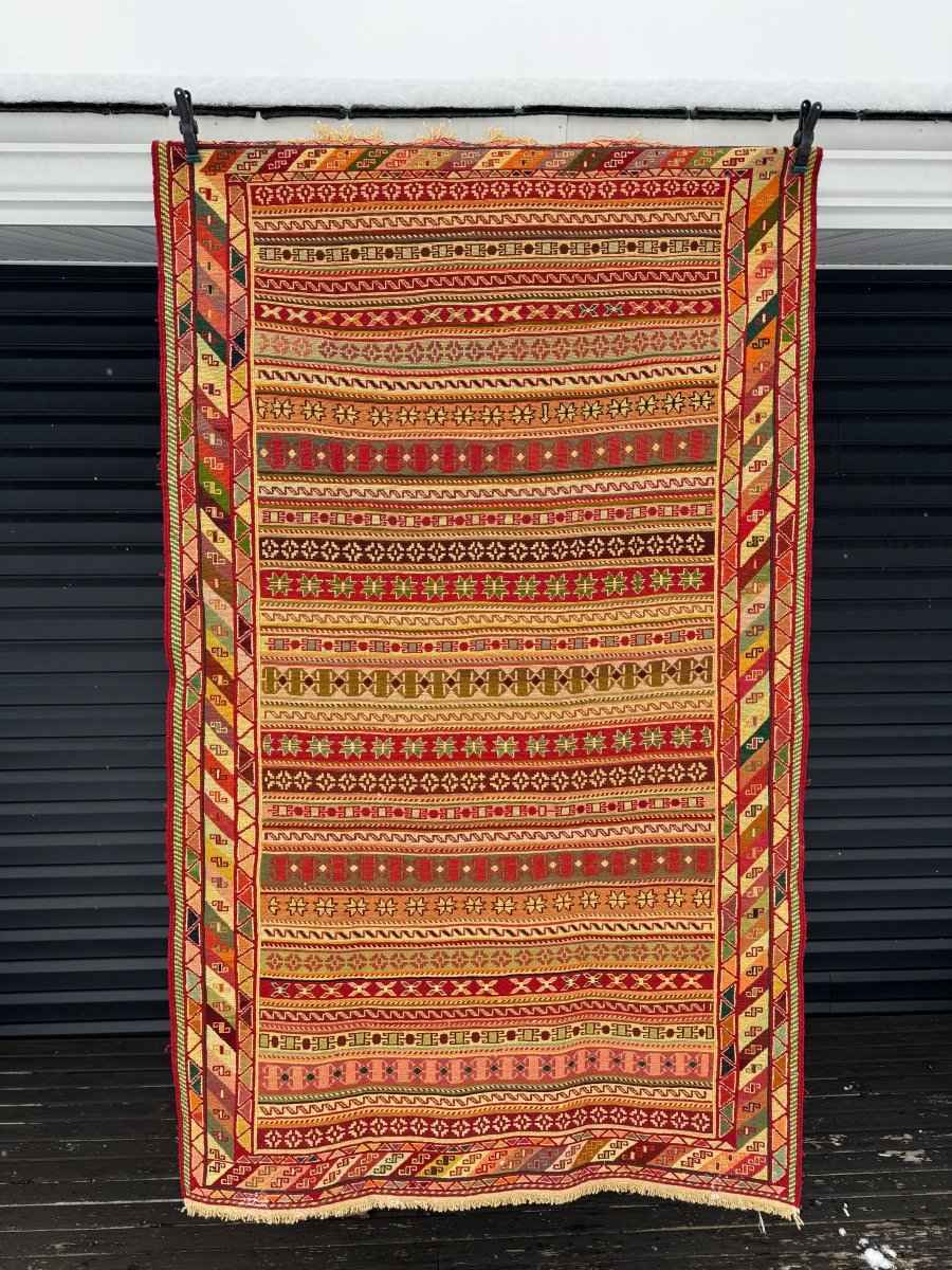 Persian Rah Rah Suzani Kilim | 4' x 6' 9"