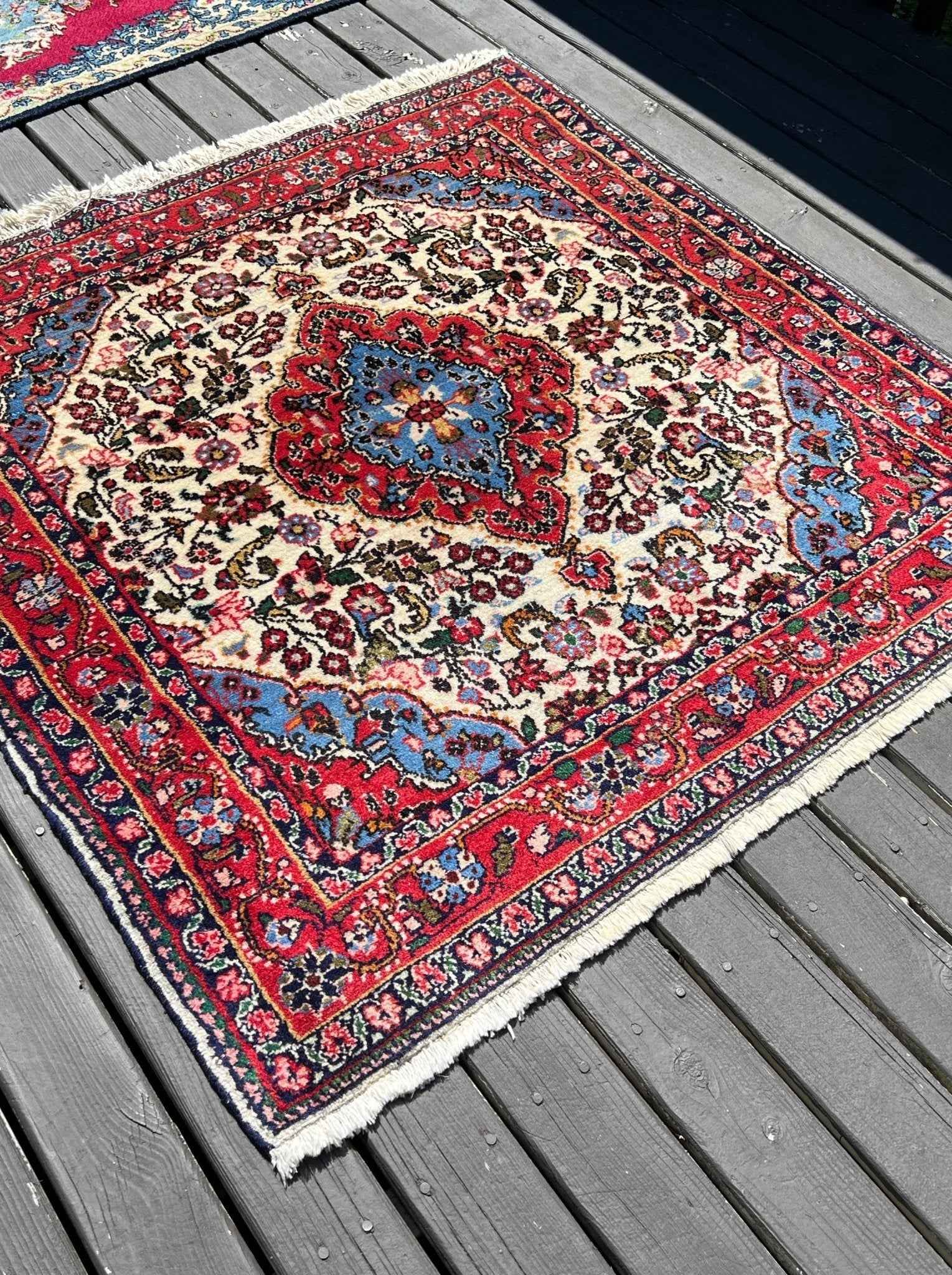 Persian Roodbar Rug | 3' 6" x 3' 6"