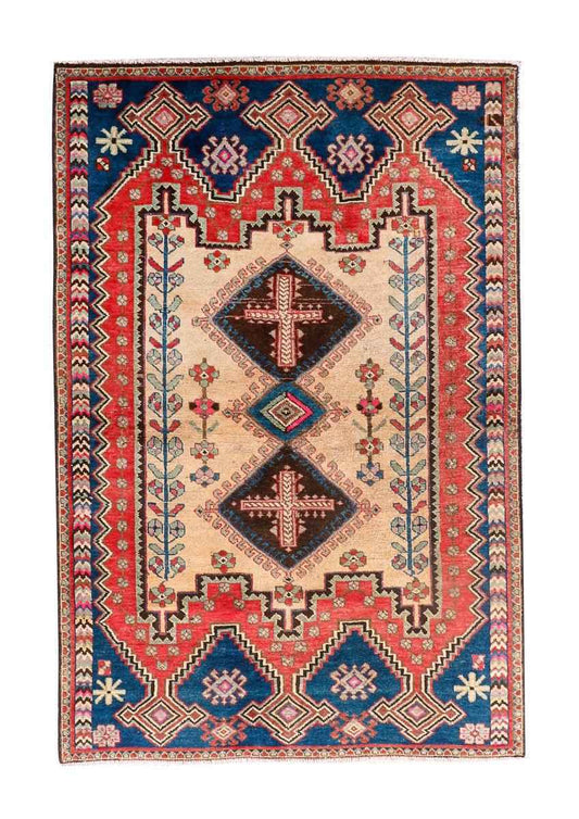 Persian Afshar Rug | 3' 11” x 6' 1"