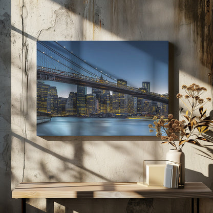 Wandbild New York – Blaue Stunde über Manhattan