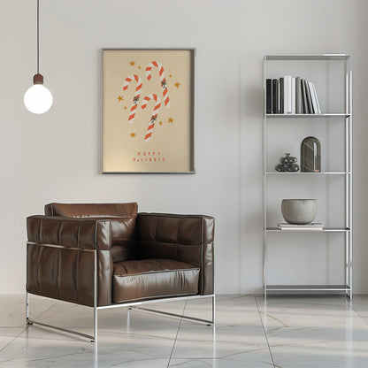 Wall art Candy Cane Canvas Print