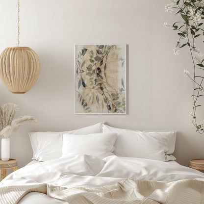 Wall art Colour Washed Leaves No3