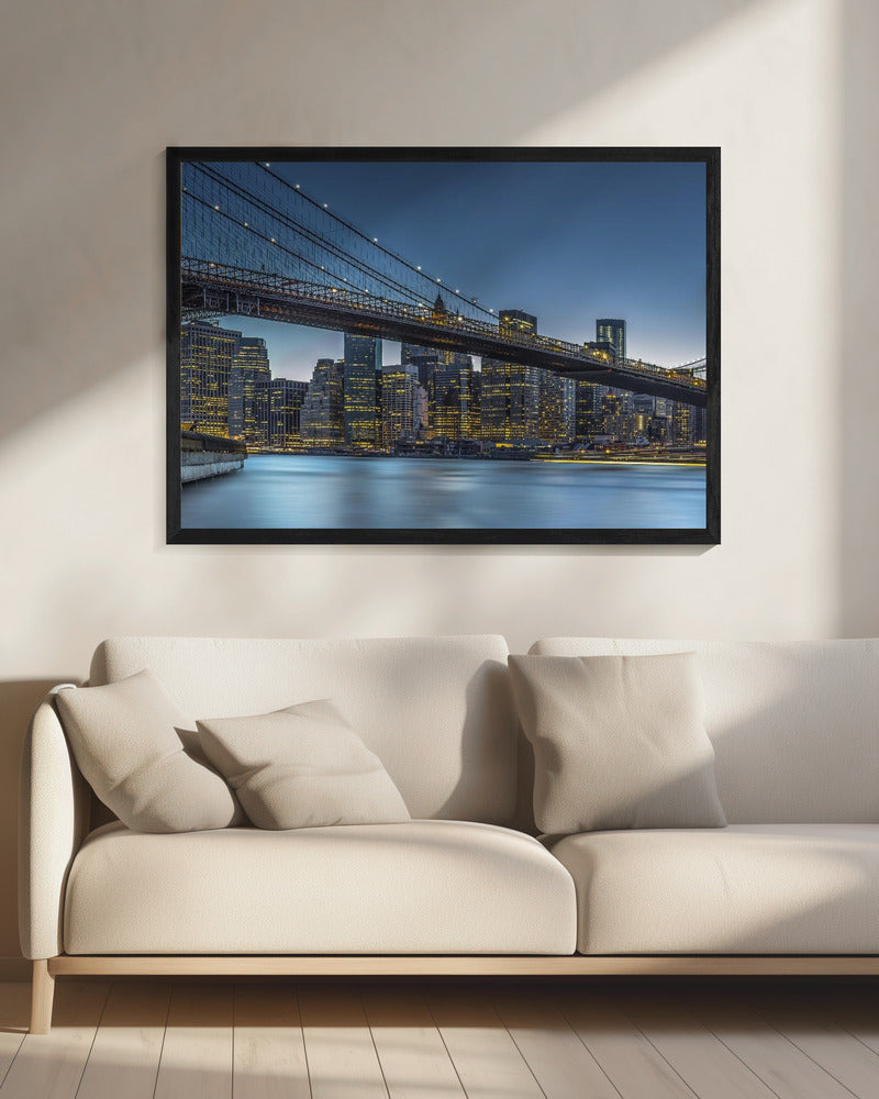 Wandbild New York – Blaue Stunde über Manhattan