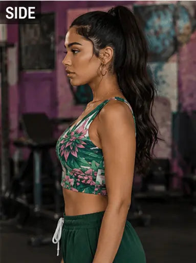 Pink Haze Padded Athletic Crop Tank