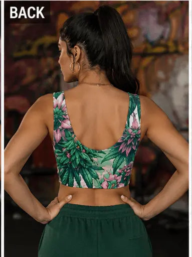 Pink Haze Padded Athletic Crop Tank