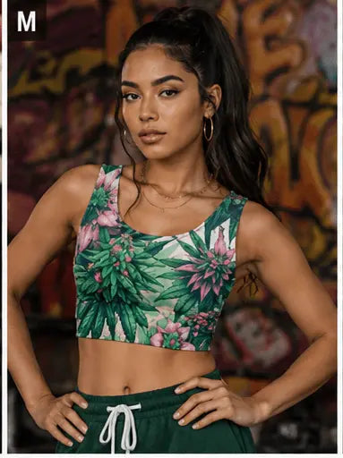 Pink Haze Padded Athletic Crop Tank