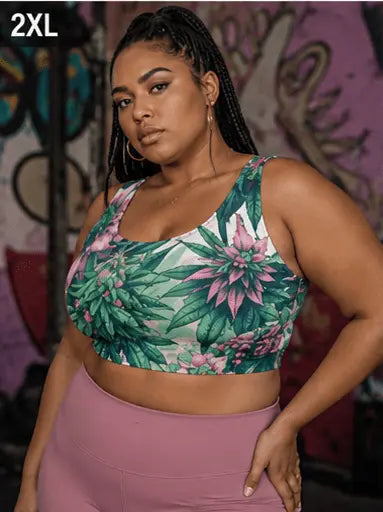 Pink Haze Padded Athletic Crop Tank