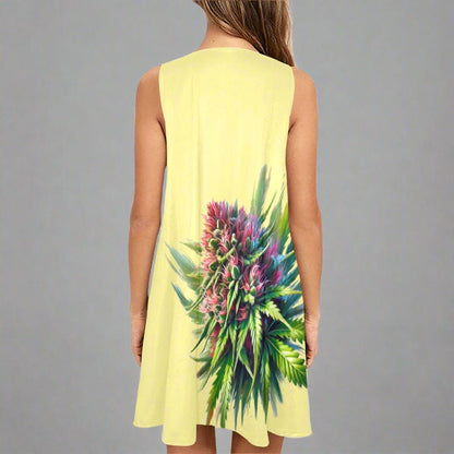 Pink Kush Sleeveless A-Line Pocket Dress