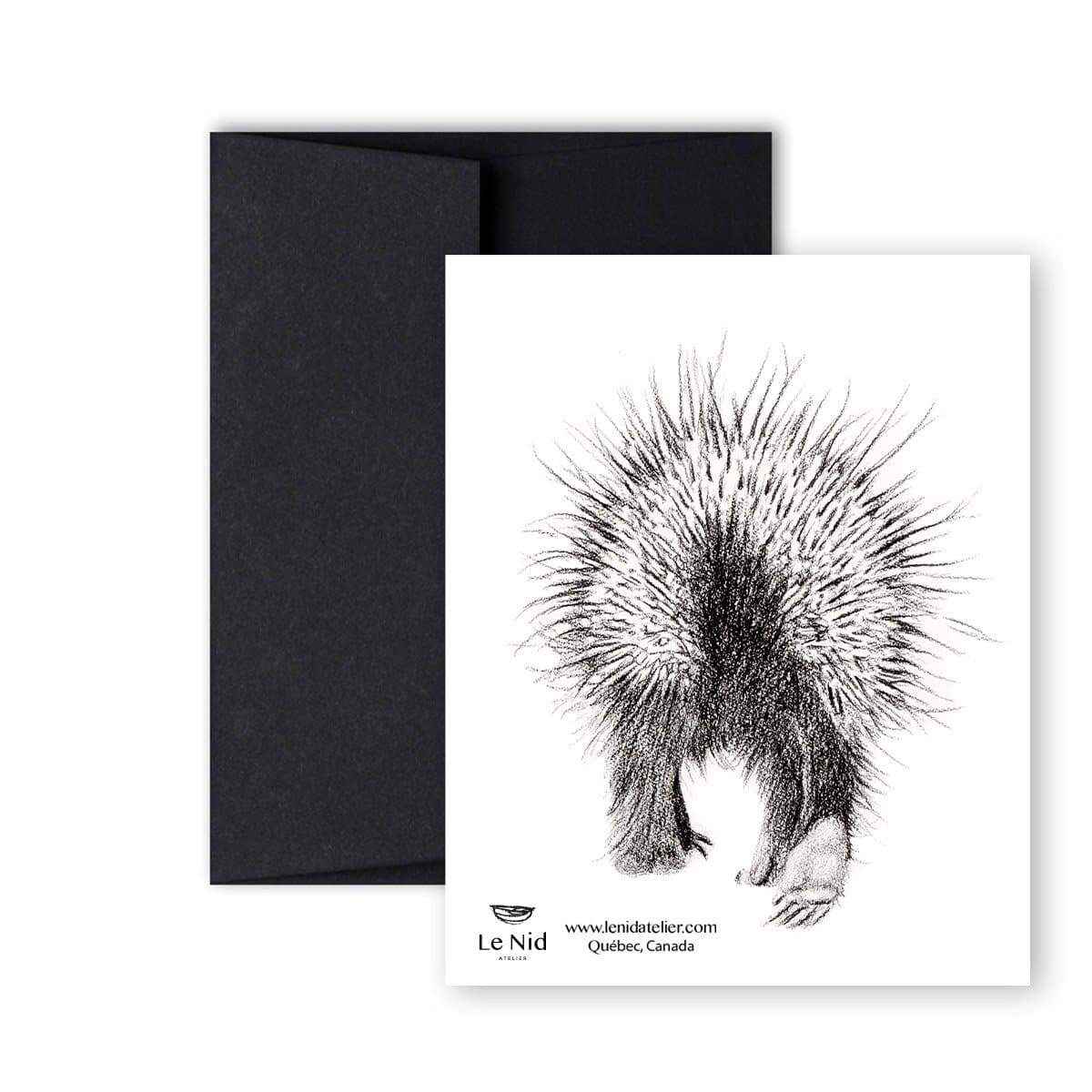 Porcupine front and back Greeting Card