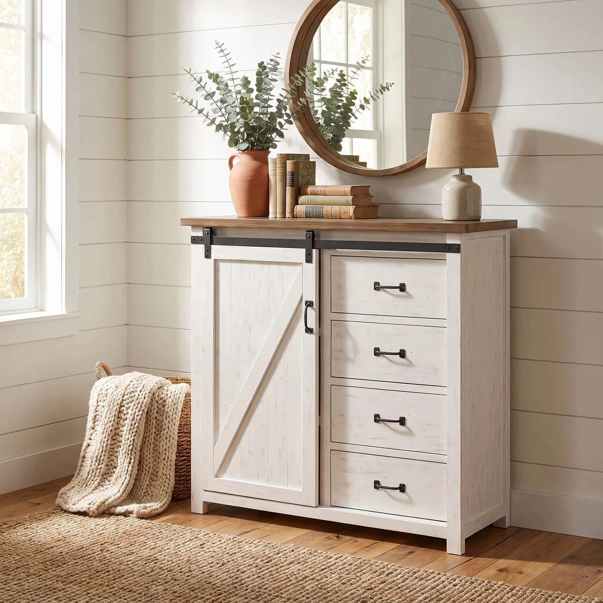 Preston 4 Drawer Chest with 1 Door