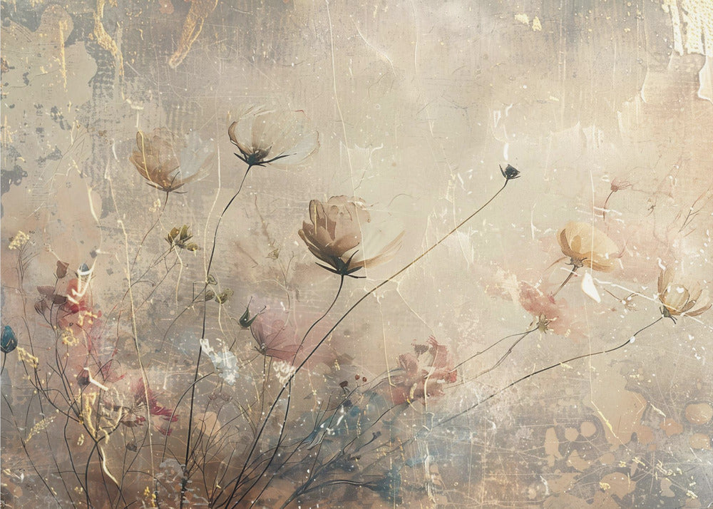 Wandkunst Blumen Floral Kunst Illustration Wanddeko 113