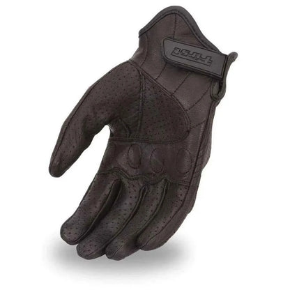 Men's Premium Perforated Goatskin Motorcycle Gloves