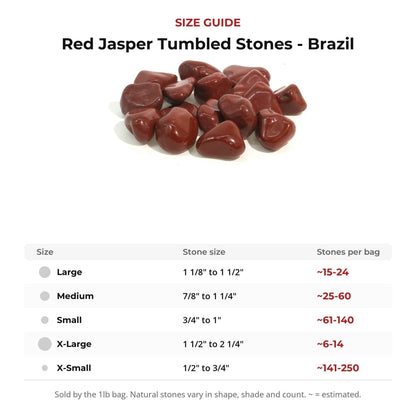 Red Jasper Tumbled Stones - Brazil