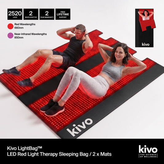 Kivo LightBag™ - Red Light Sleeping Bag + 2 Mat System