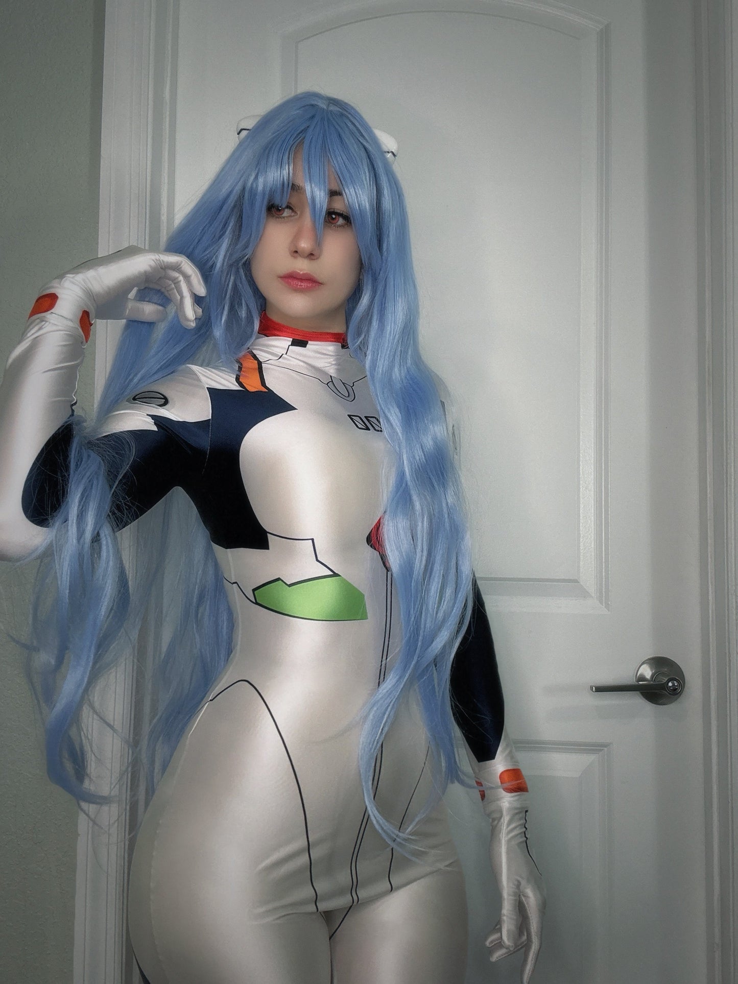 Anime Style Spandex Cosplay Bodysuit Plug Suit Halloween Costume Zentai
