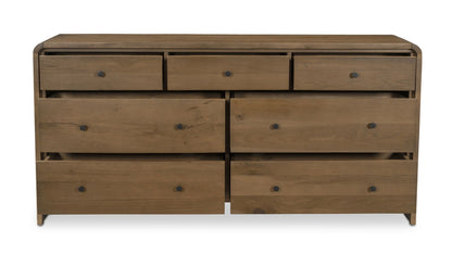 Rhodes 7 Drawer Dresser Oak