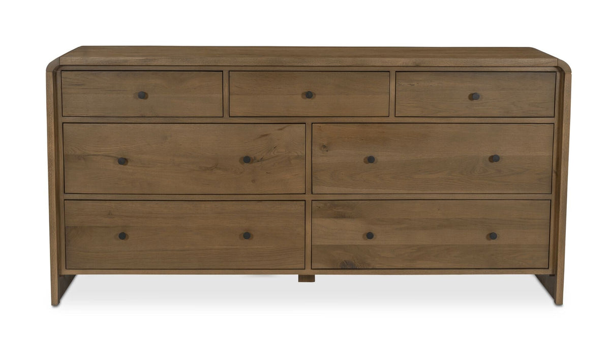 Rhodes 7 Drawer Dresser Oak