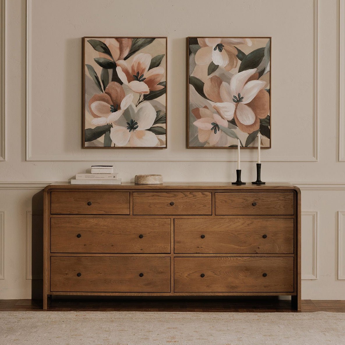 Rhodes 7 Drawer Dresser Oak