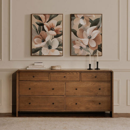 Rhodes 7 Drawer Dresser Oak