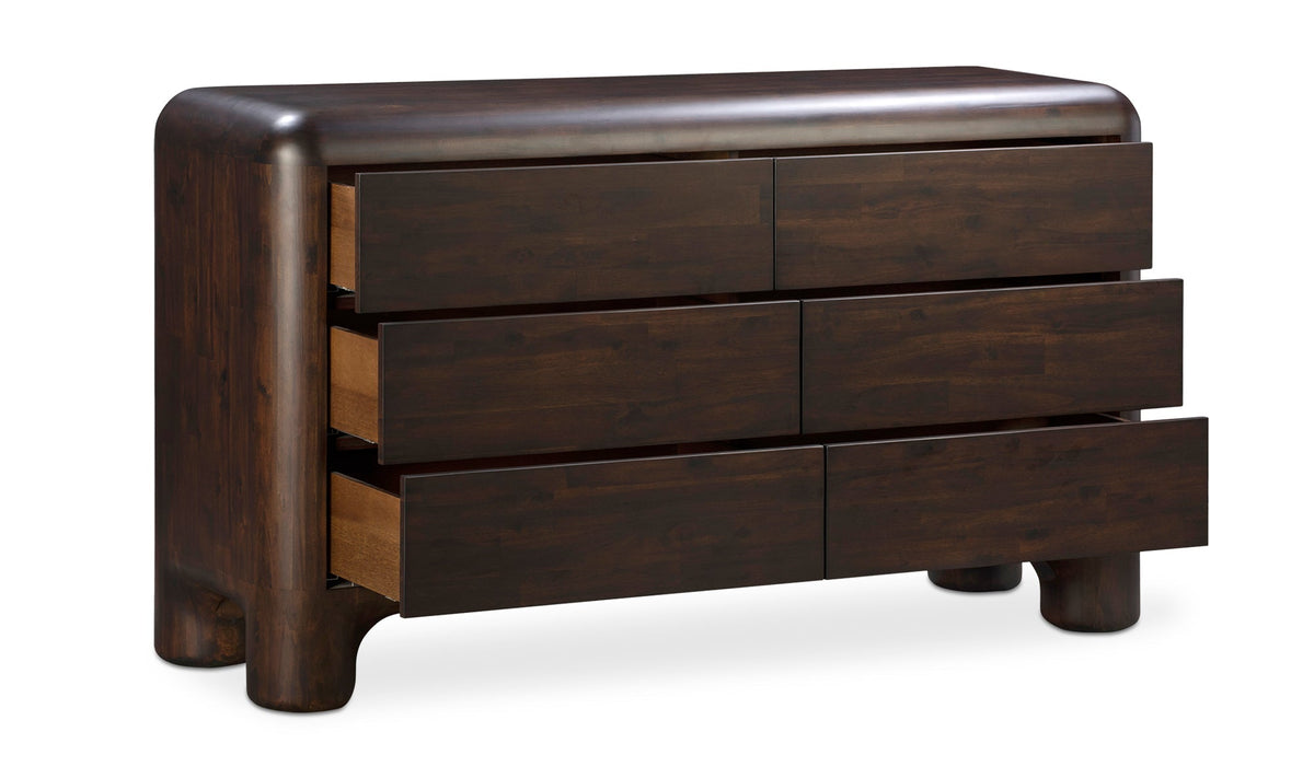 Riordan 6 Drawer Dresser Dark Brown