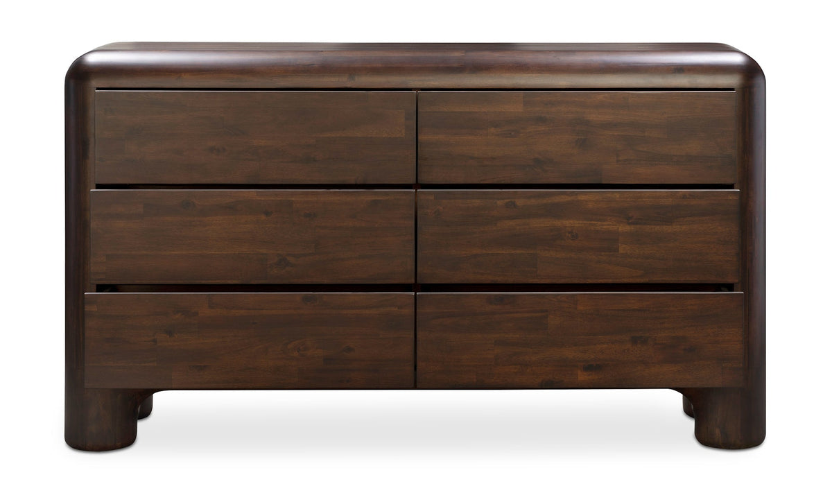 Riordan 6 Drawer Dresser Dark Brown