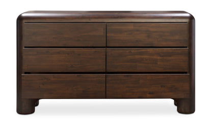Riordan 6 Drawer Dresser Dark Brown