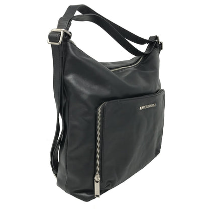 Sac à main en Cuir véritable Transformable Noir - Alexandra