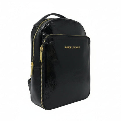 Sac à dos en cuir Noir Patin Souple, Alice