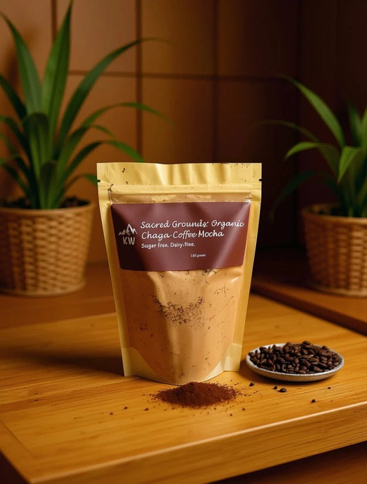 Sacred Grounds: Organic Chaga-Coffee Mocha (sugar-free, dairy-free)