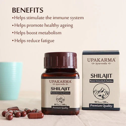 Upakarma Ayurveda 100% Pure Shilajit 90 Capsules