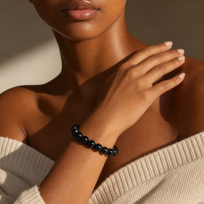 Shungite Bracelet Round - 10mm