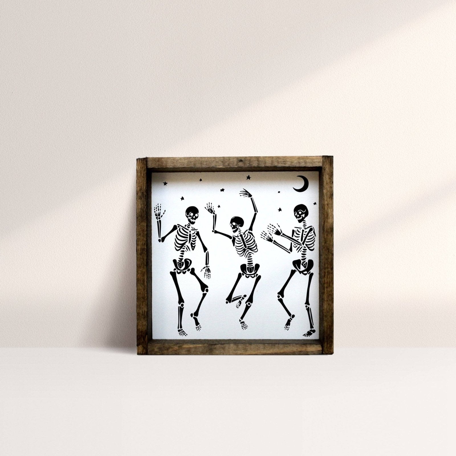 Dancing Skeletons Mini Wood Sign - AURABAGS SHOP