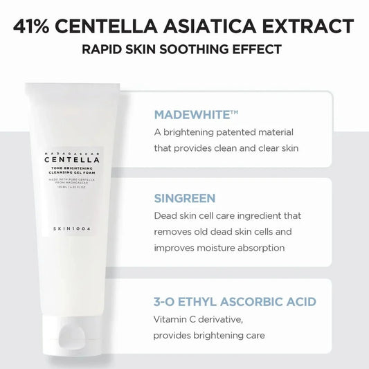 SKIN1004 Madagascar Centella Tone Brightening Cleansing Gel Foam