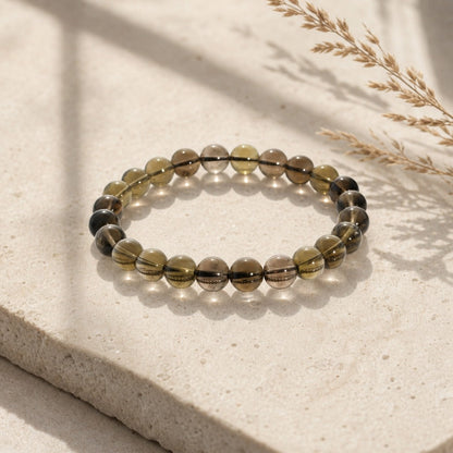 Smoky Quartz Round Bracelet - 8mm