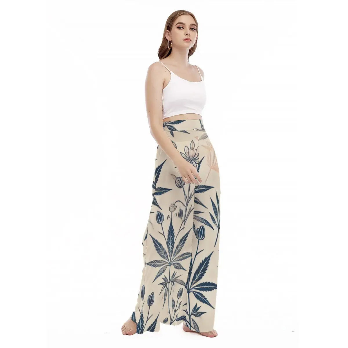 Soft Sativa Wide-Leg Trousers