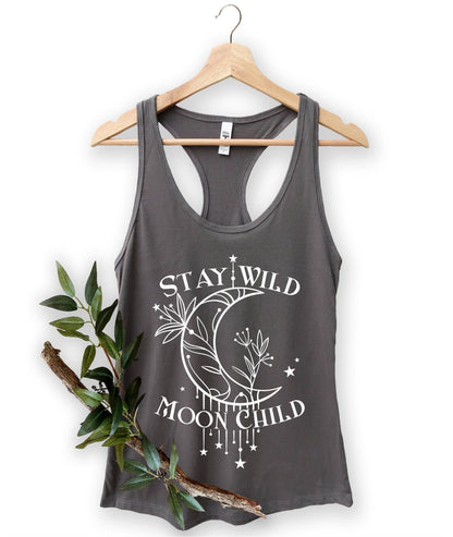 Stay Wild Moon Child Racerback Tank Top