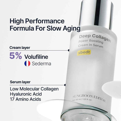 Sungboon Editor Deep Collagen Power Boosting Cream in Serum 30ml