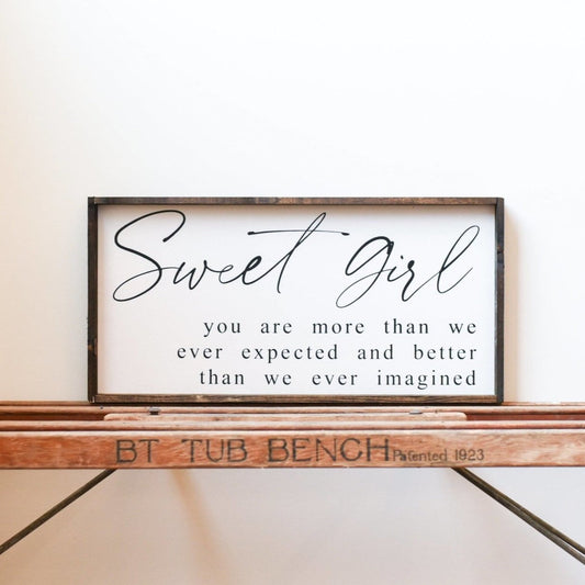 Sweet Girl Wood Sign
