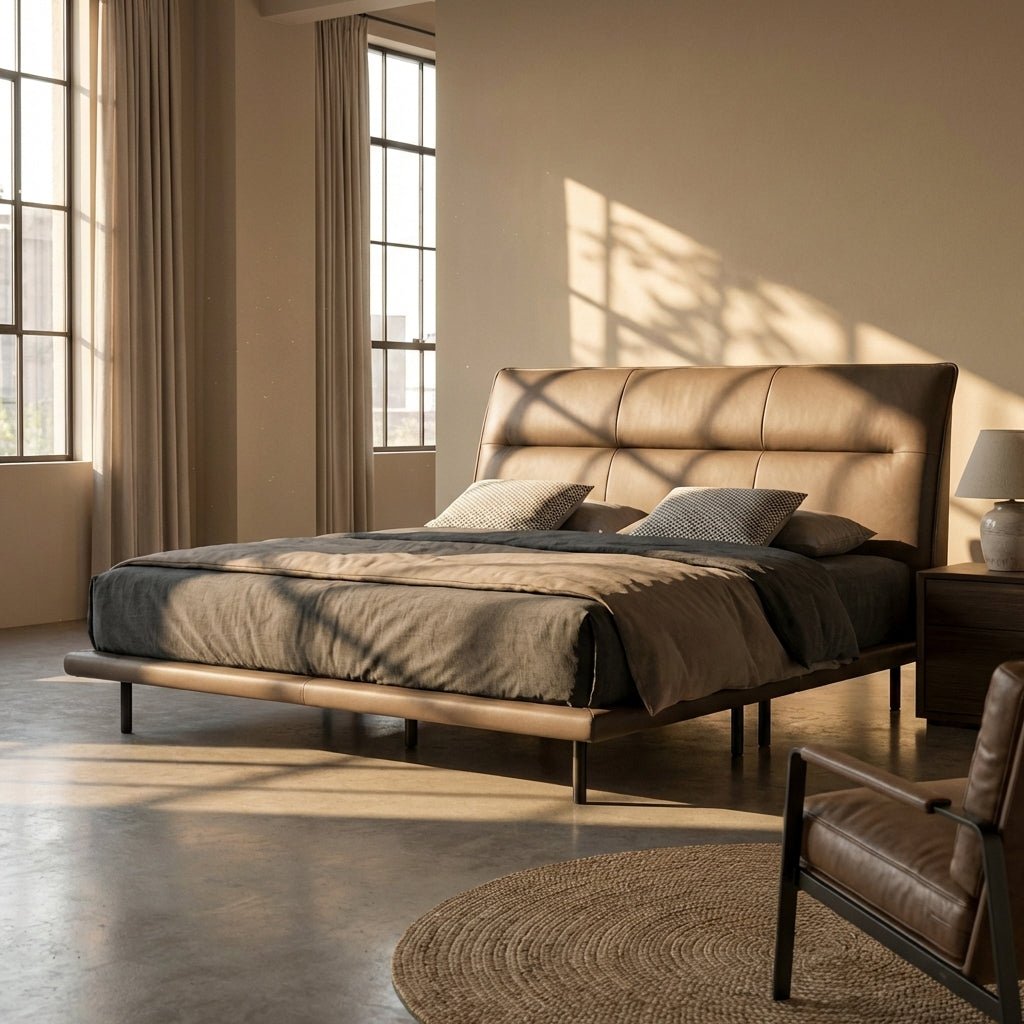 Hudson Leather Bed