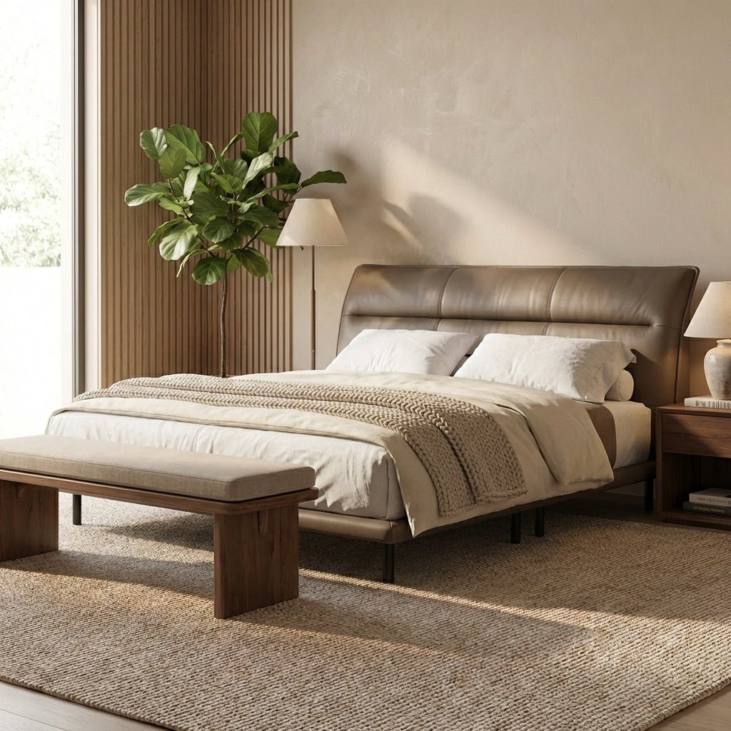Hudson Leather Bed