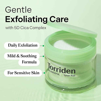 Torriden Balanceful Cica Toner Pad 180ml / 60pads
