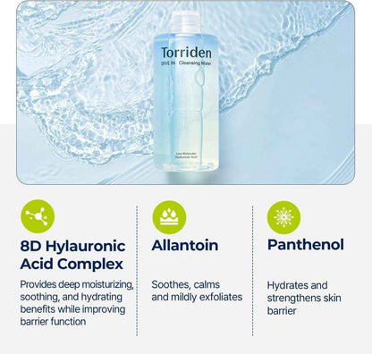 Torriden Dive-In Low Molecular Hyaluronic Acid Cleansing Water 400ml